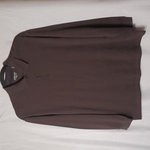 ST JOHN'S BAY Sueded Jersey  Brownstone Polo For Men. Size XLT